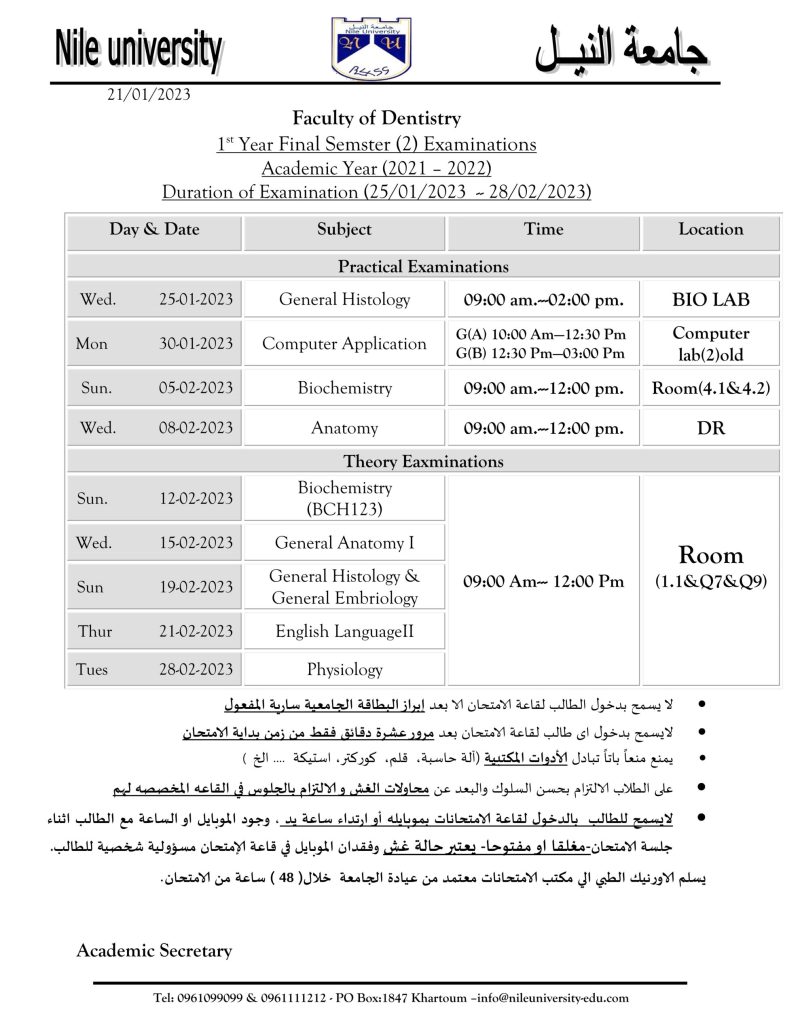 Final Exam . First Dentistry_1